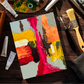 "Ethereal Tension" – Abstract Painting in Fiery and Neutral Tones