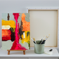 "Ethereal Tension" – Abstract Painting in Fiery and Neutral Tones