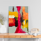 "Ethereal Tension" – Abstract Painting in Fiery and Neutral Tones