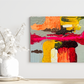 "Ethereal Tension" – Abstract Painting in Fiery and Neutral Tones